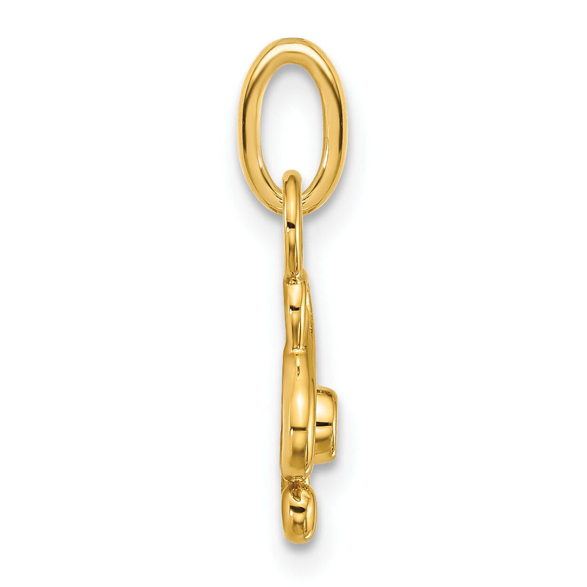 14K Polished Diamond Music Treble Clef Charm-PM10775-002-YAA
