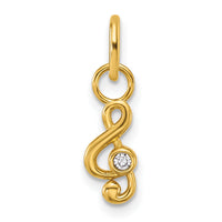 14K Polished Diamond Music Treble Clef Charm-PM10775-002-YAA