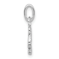 14K White Gold Polished Diamond Music Treble Clef Charm-PM10776-003-WAA