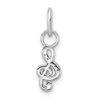 14K White Gold Polished Diamond Music Treble Clef Charm-PM10776-003-WAA