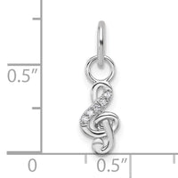14K White Gold Polished Diamond Music Treble Clef Charm-PM10776-003-WAA