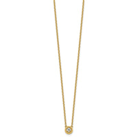 14K Polished and Twisted Diamond Necklace-PM10778-010-YAA
