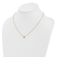 14K Polished and Twisted Diamond Necklace-PM10778-010-YAA