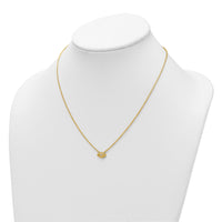 14K Polished and Hammered Diamond Evil Eye Necklace-PM10780-005-YAA