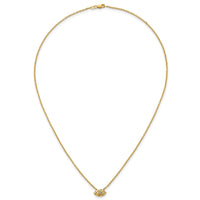 14K Polished and Hammered Diamond Evil Eye Necklace-PM10780-005-YAA