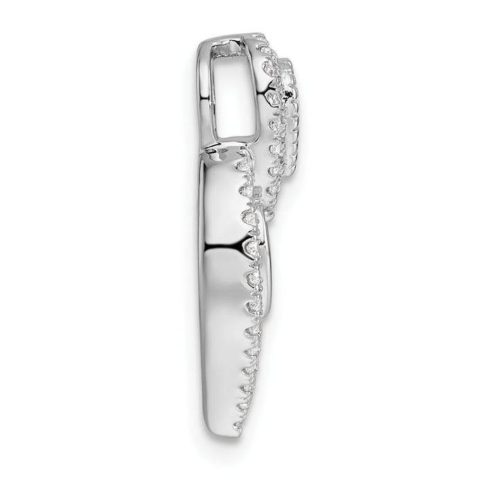 14K White Gold Polished Diamond Fancy Chain Slide-PM10788-067-WAA