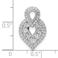 14K White Gold Polished Diamond Fancy Chain Slide-PM10788-067-WAA