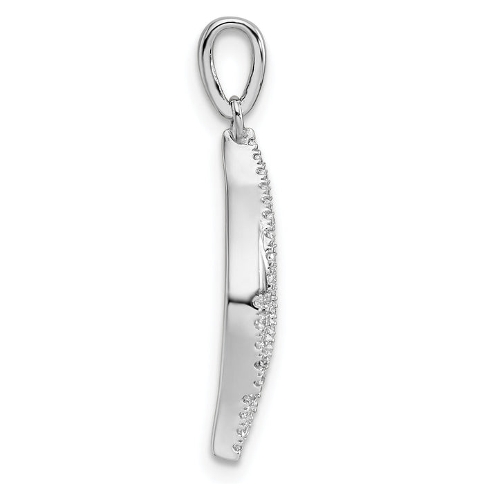 14K White Gold Polished Diamond Fancy Pendant-PM10789-037-WAA