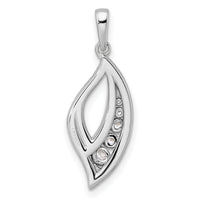 14K White Gold Polished Diamond Fancy Pendant-PM10789-037-WAA