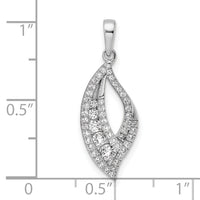 14K White Gold Polished Diamond Fancy Pendant-PM10789-037-WAA