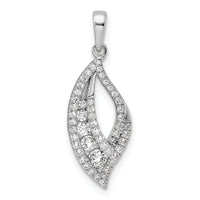 14K White Gold Polished Diamond Fancy Pendant-PM10789-037-WAA