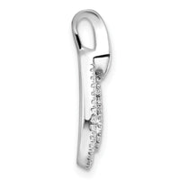 14K White Gold Polished Diamond Teardrop Chain slide-PM10790-060-WAA