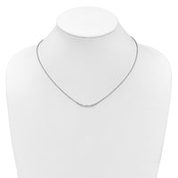 14K White Gold Polished Diamond Bar Necklace-PM10796-006-WAA