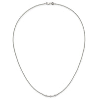 14K White Gold Polished Diamond Bar Necklace-PM10796-006-WAA