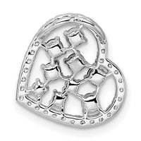 14K White Gold Polished Diamond and Garnet Heart Chain Slide-PM10797-GA-020-WAA