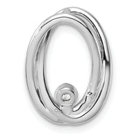 14K White Gold Polished Diamond Double Oval Chain Slide-PM10798-030-WAA