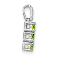 14k White Gold 3-stone Peridot and Diamond Pendant-PM3585-PE-002-WA