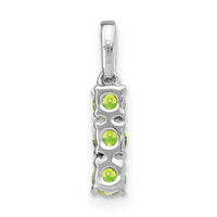14k White Gold 3-stone Peridot and Diamond Pendant-PM3585-PE-002-WA