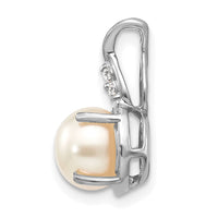 14K White Gold FWC Pearl and Diamond Pendant-PM3625-PL-003-WA