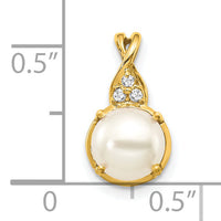 14k FWC Pearl and Diamond Pendant-PM3625-PL-003-YA