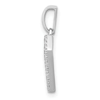 14k White Gold Diamond Gemstone-shape Pendant-PM3697-011-WA