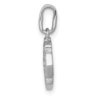14k White Gold 1/10ct. Diamond Fancy Cross Pendant-PM3699-010-WA