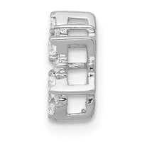 14k White Gold Diamond Fancy Circle Chain Slide-PM3704-020-WA