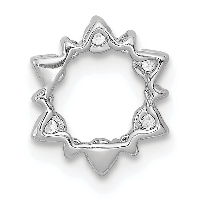 14k White Gold Diamond Fancy Circle Chain Slide-PM3704-020-WA