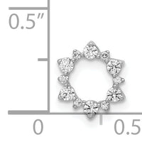 14k White Gold Diamond Fancy Circle Chain Slide-PM3704-020-WA