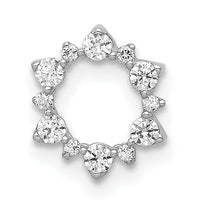14k White Gold Diamond Fancy Circle Chain Slide-PM3704-020-WA