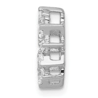 14k White Gold 1/2ct. Diamond Fancy Circle Chain Slide-PM3704-050-WA