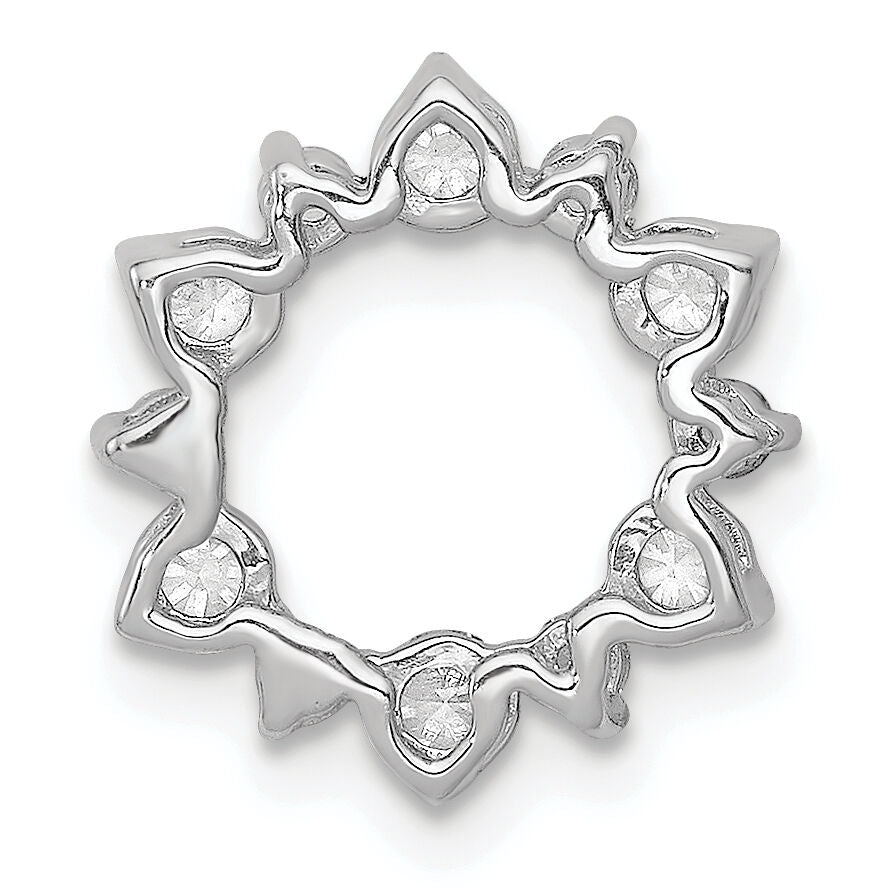 14k White Gold 1/2ct. Diamond Fancy Circle Chain Slide-PM3704-050-WA