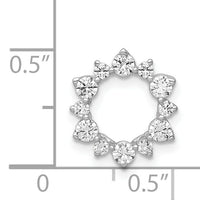 14k White Gold 1/2ct. Diamond Fancy Circle Chain Slide-PM3704-050-WA