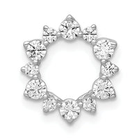 14k White Gold 1/2ct. Diamond Fancy Circle Chain Slide-PM3704-050-WA