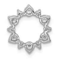 14k White Gold Diamond Fancy Circle Chain Slide-PM3704-062-WA