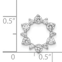 14k White Gold Diamond Fancy Circle Chain Slide-PM3704-062-WA