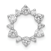 14k White Gold Diamond Fancy Circle Chain Slide-PM3704-062-WA