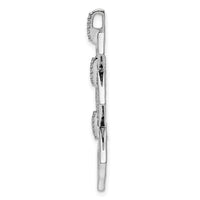 14k White Gold 1/6ct. Diamond Fancy Square Dangle Pendant-PM3720-015-WA
