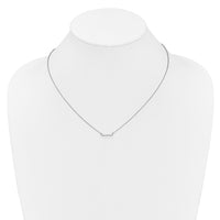 14k White Gold Diamond Bar 18 inch Necklace-PM3738-010-WA