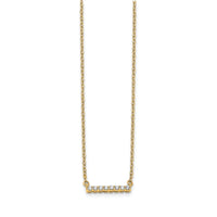 14k Diamond Bar 18 inch Necklace-PM3738-010-YA