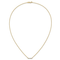 14k Diamond Bar 18 inch Necklace-PM3738-010-YA