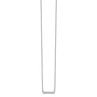 14k White Gold Diamond Bar 18 inch Necklace-PM3738-025-WA