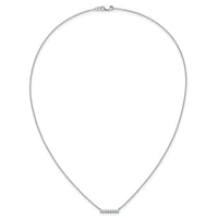 14k White Gold Diamond Bar 18 inch Necklace-PM3738-025-WA
