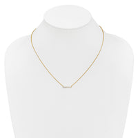 14k Diamond Bar 18 inch Necklace-PM3738-025-YA
