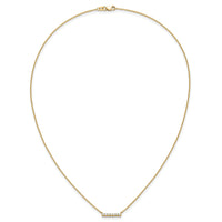 14k Diamond Bar 18 inch Necklace-PM3738-025-YA