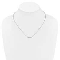 14k White Gold Diamond Bar 18 inch Necklace-PM3738-033-WA