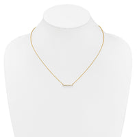 14k Diamond Bar 18 inch Necklace-PM3738-033-YA