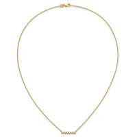 14k Diamond Bar 18 inch Necklace-PM3738-033-YA
