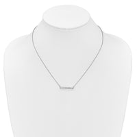 14k White Gold Diamond Bar 18 inch Necklace-PM3738-050-WA