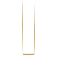 14k Diamond Bar 18 inch Necklace-PM3738-050-YA